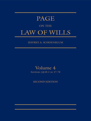 cover image of Page on the Law of Wills